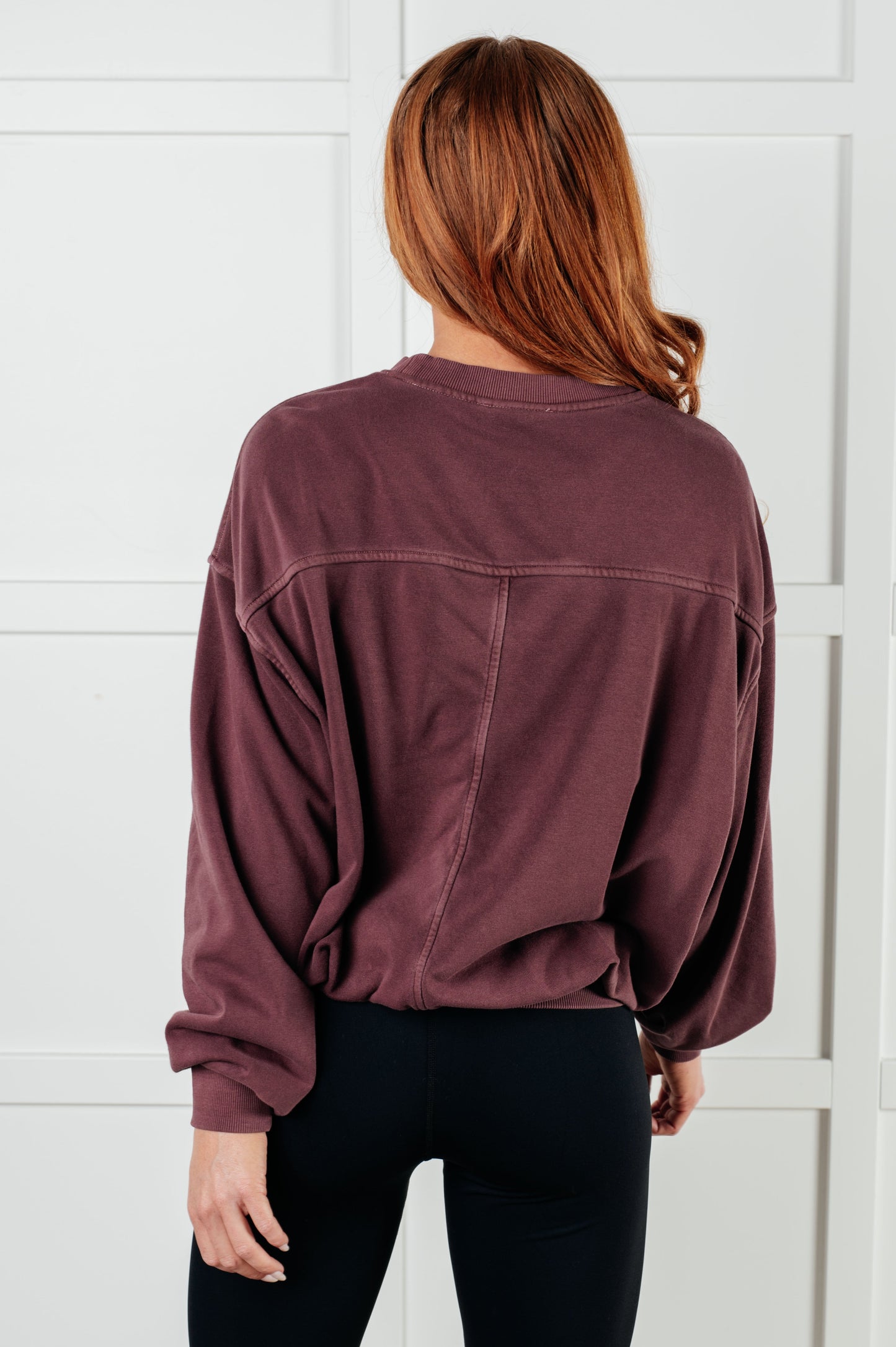 Pullover in Eggplant