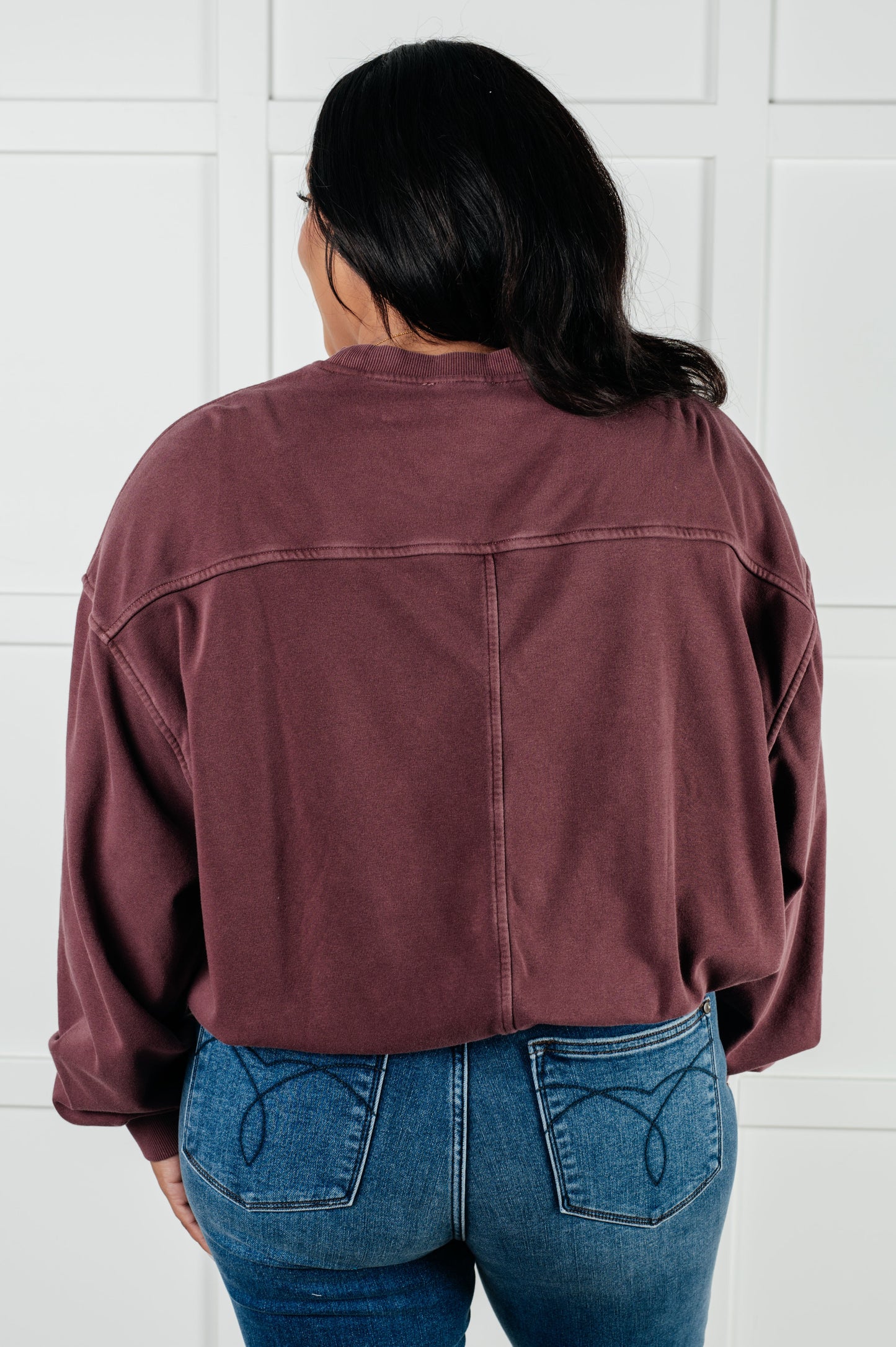 Pullover in Eggplant