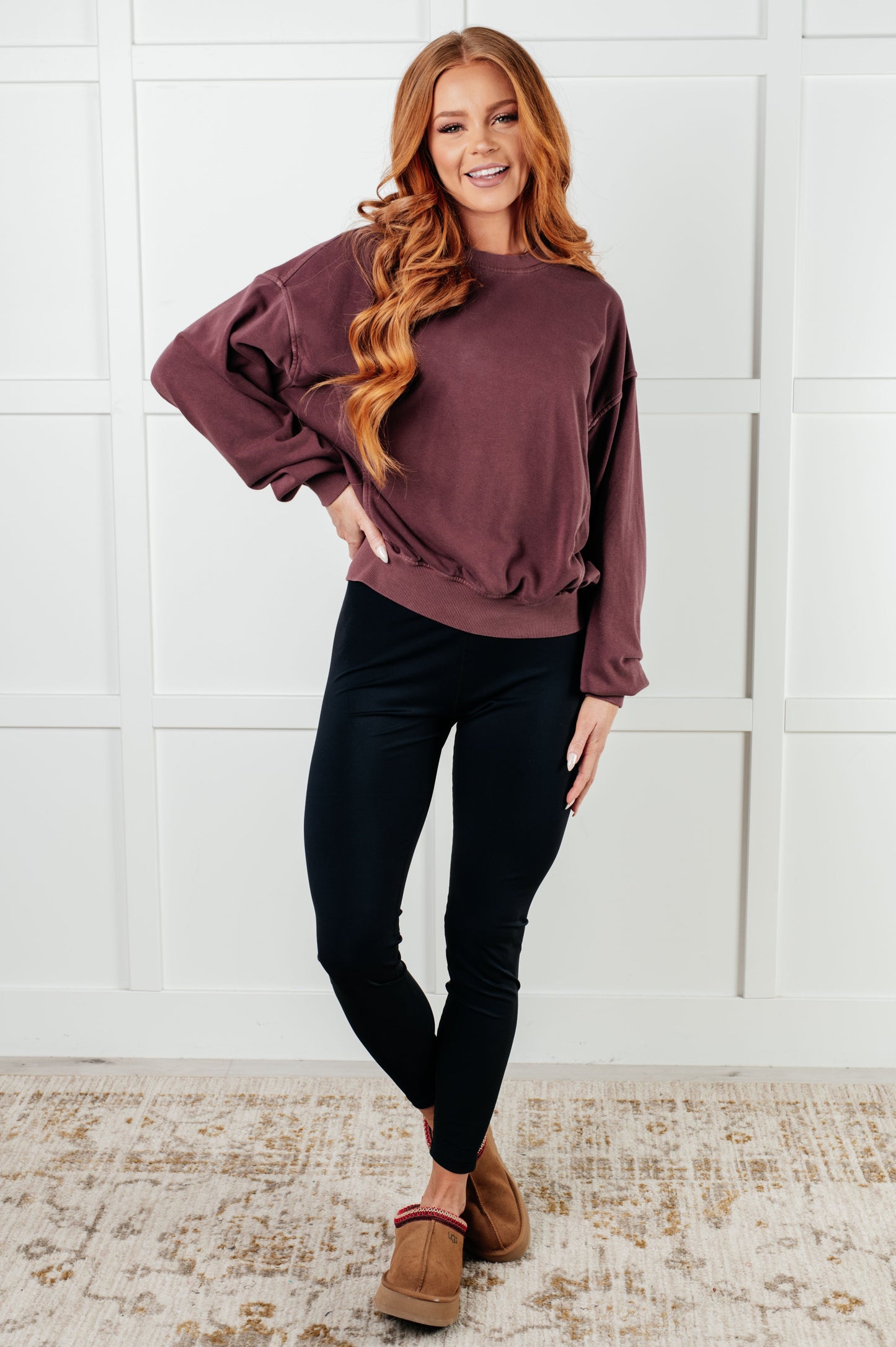 Pullover in Eggplant