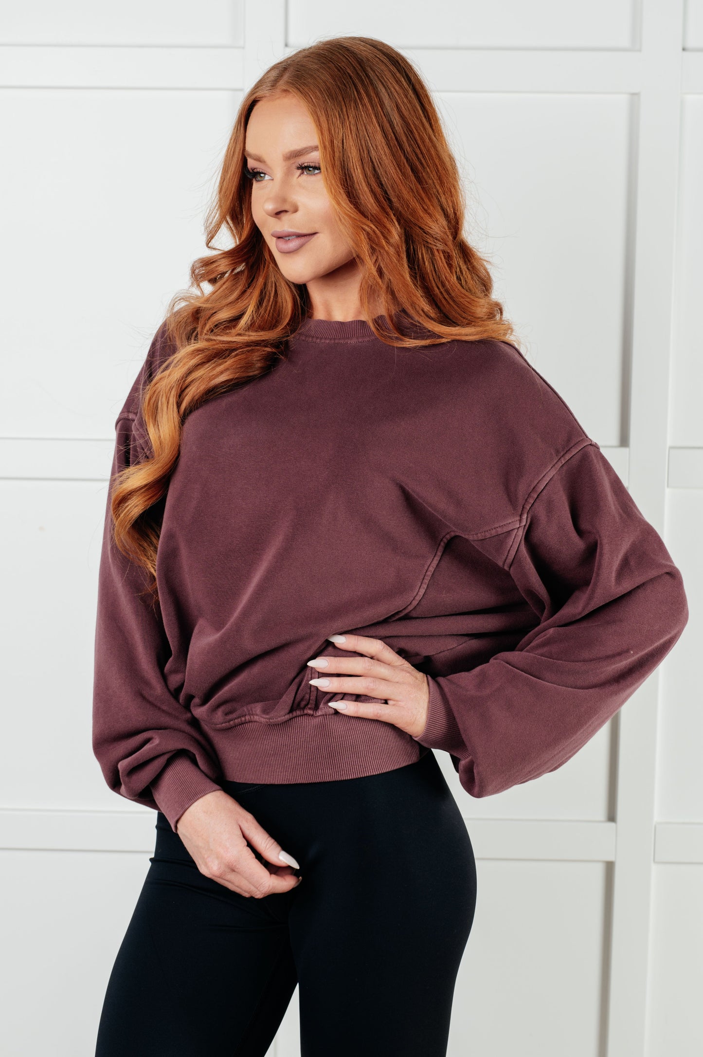Pullover in Eggplant