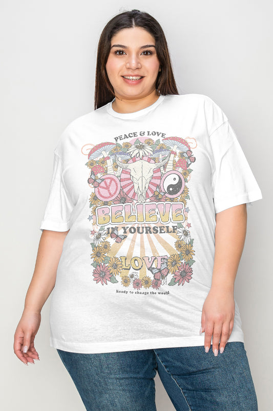 Peace and Love Graphic T-Shirt