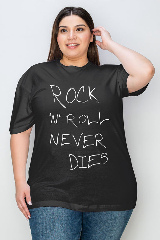 ROCK N ROLL NEVER DIES Graphic T-Shirt