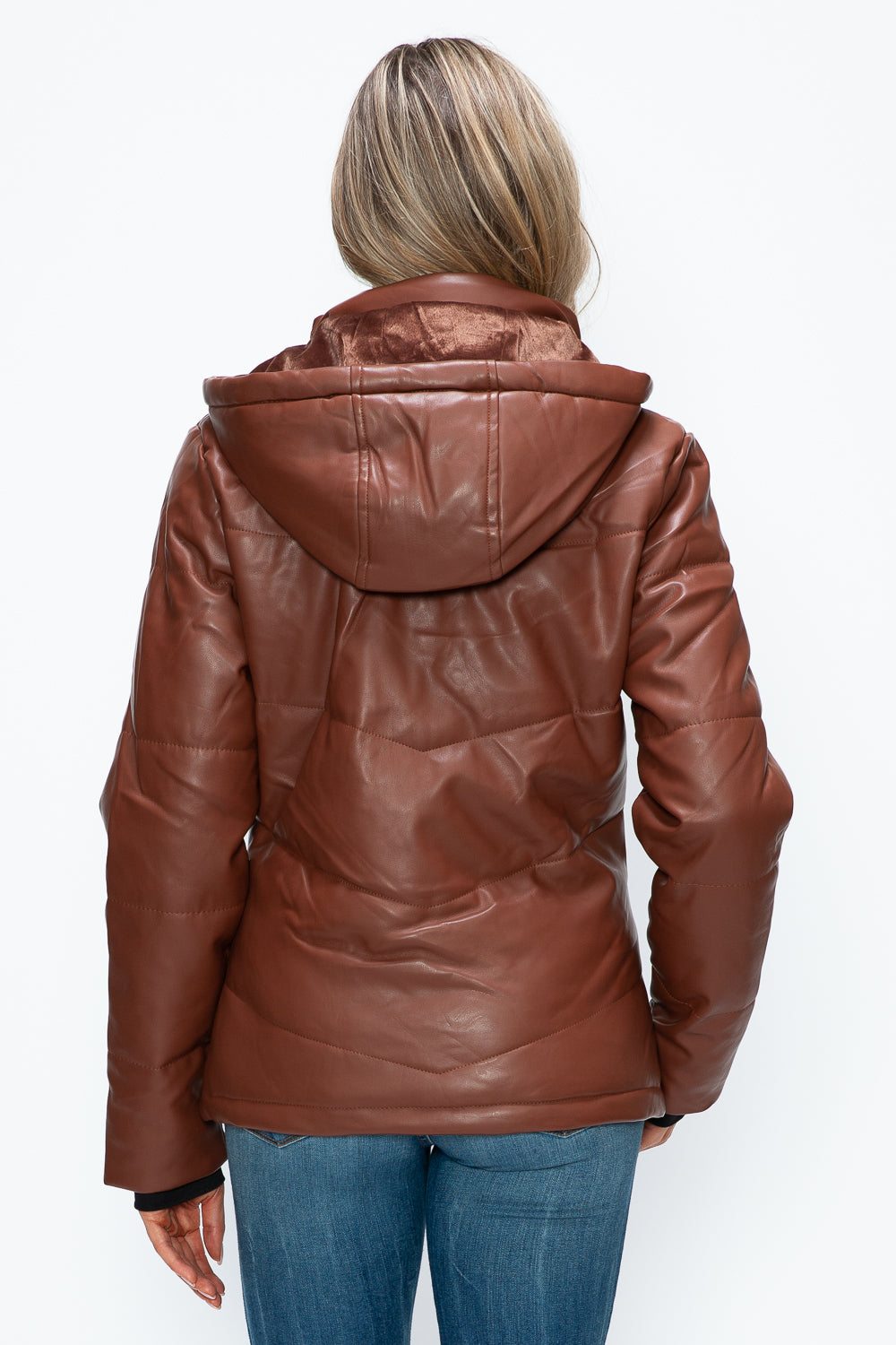 Pocketed Zip Up Puffer Jacket with Removable Hood