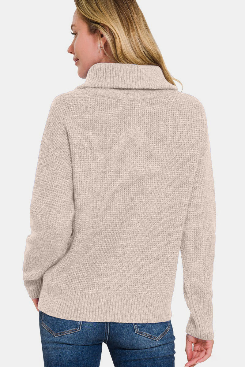 Half Zip Long Sleeve Sweater