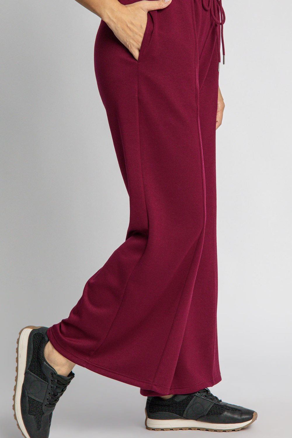 Umgee  Drawstring Wide Leg Pants with Pockets