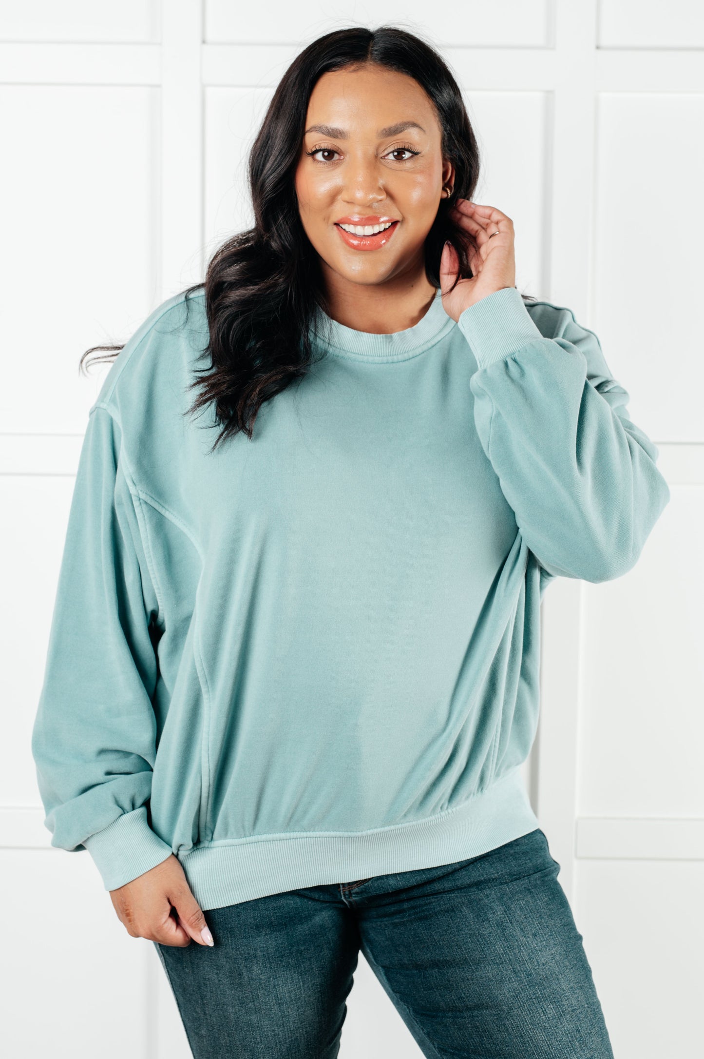 Pullover in Blue Grey