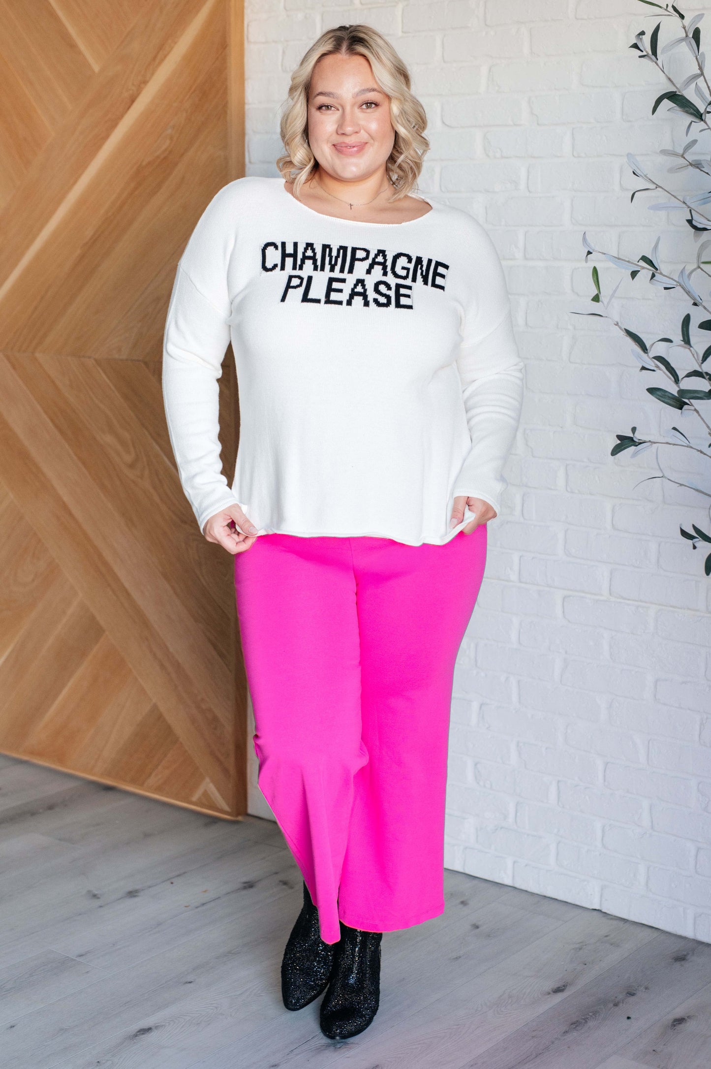 Champagne Please Lightweight Sweater