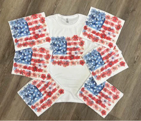 USA Floral Flag