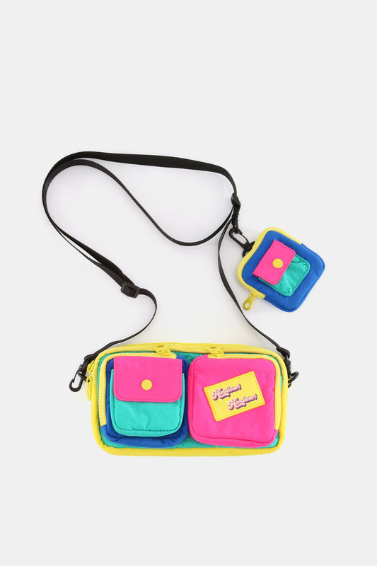 Removable Strap Nylon Crossbody Bag with EarPods Bag