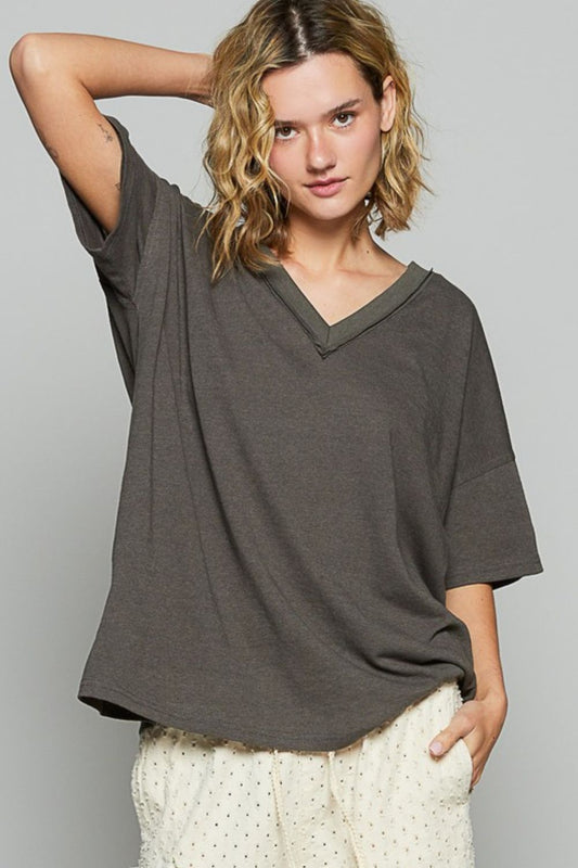 V-Neck Half Sleeve T-Shirt