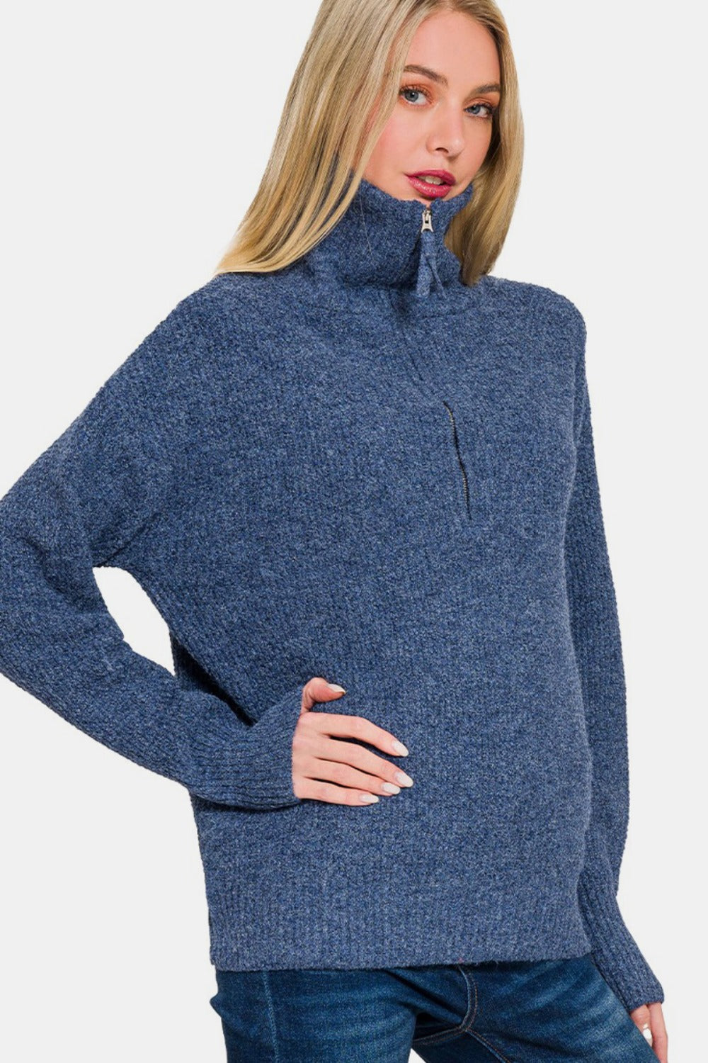 Half Zip Long Sleeve Sweater