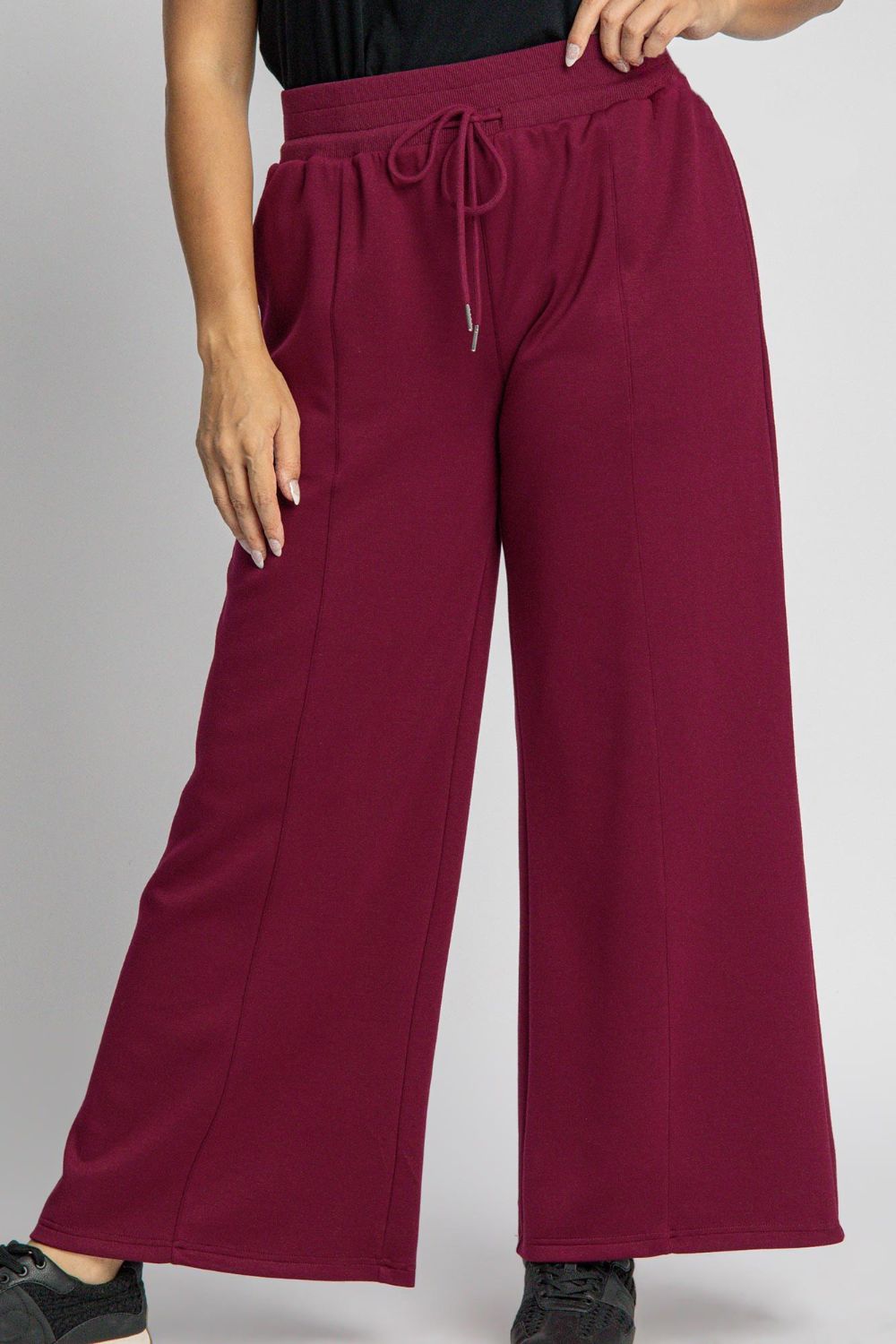 Umgee  Drawstring Wide Leg Pants with Pockets