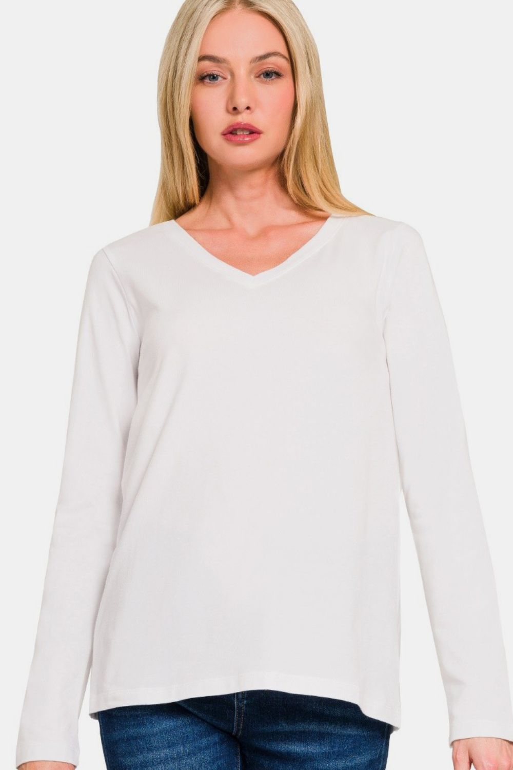 V-Neck Long Sleeve T-Shirt