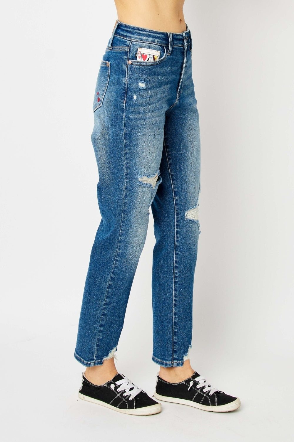 Judy Blue Distressed Slim Jeans