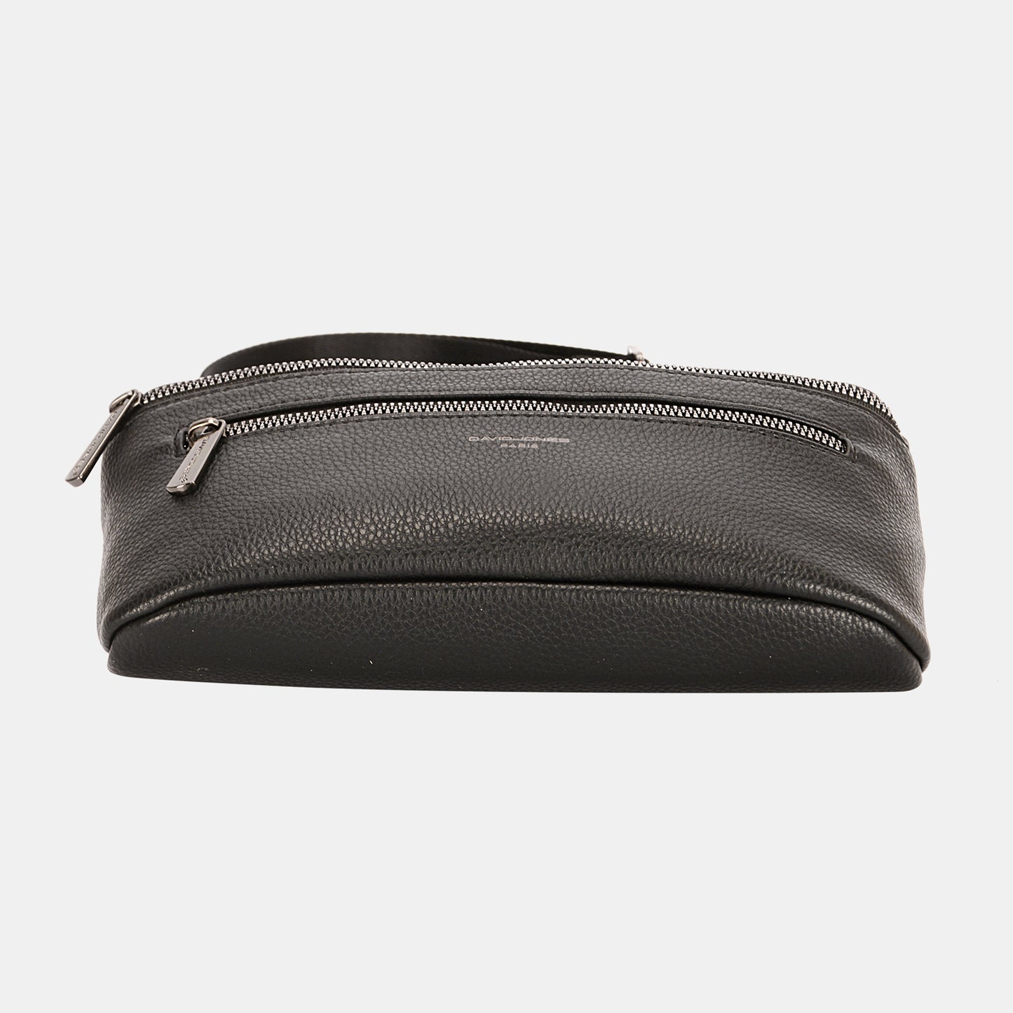 PU Leather Double Zipper Adjustable Belt Bag